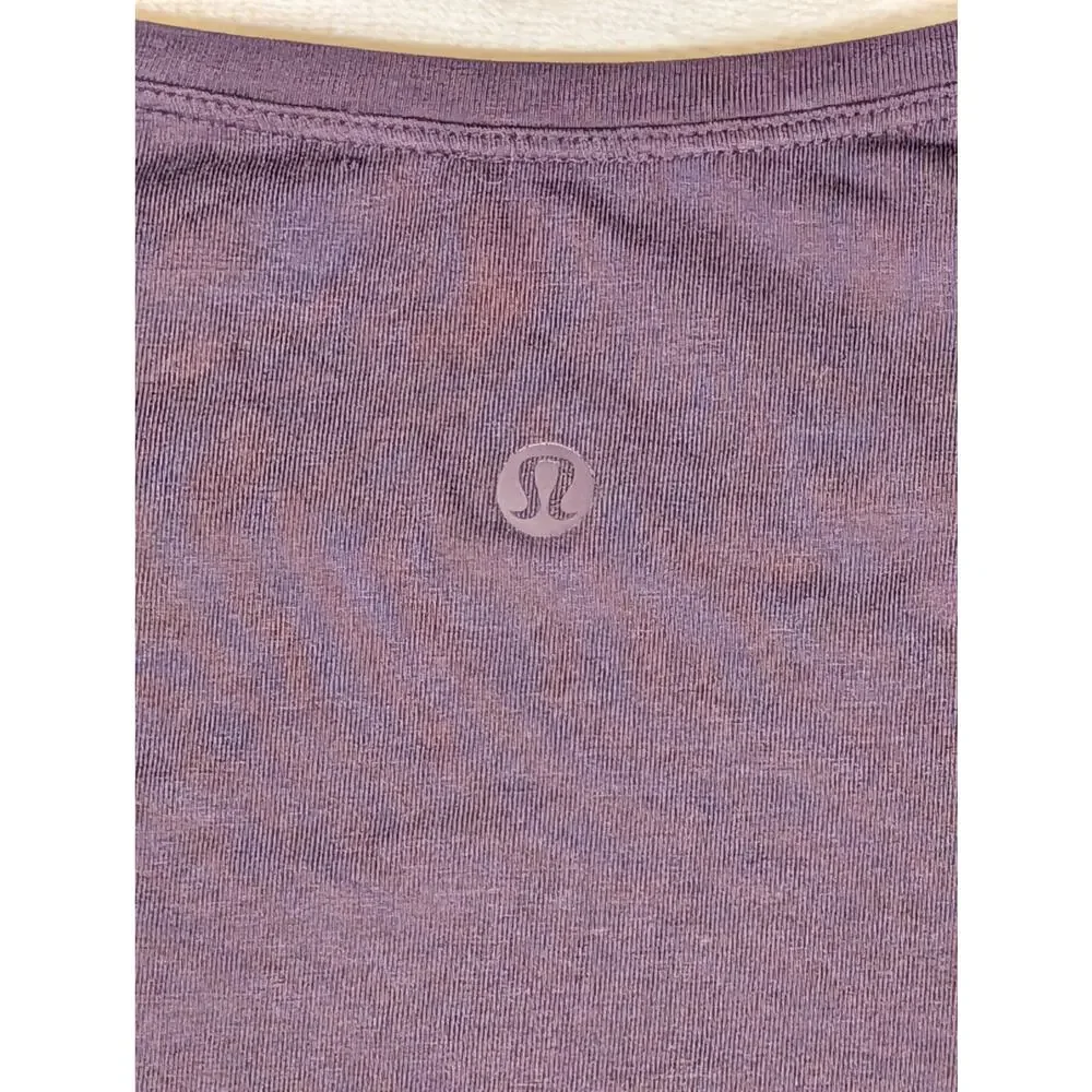 Lululemon Emerald Long Sleeve Shirt Black Cherry Dark Purple Pima Cotton Large